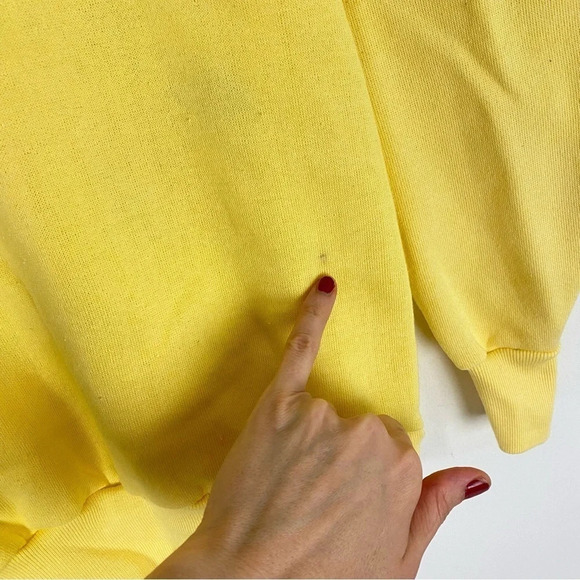 Vintage 70s Sweatshirt Womens Size Small Medium Pullover Floral 80s Handmade - Picture 10 of 10